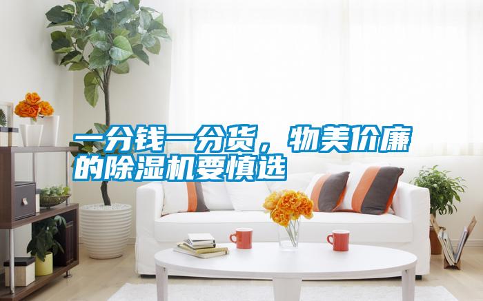 一分錢一分貨，物美價廉的除濕機要慎選