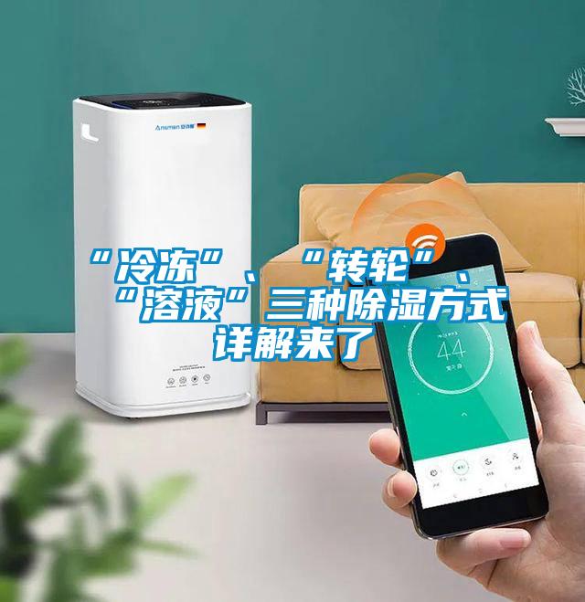“冷凍”、“轉(zhuǎn)輪”、“溶液”三種除濕方式詳解來了