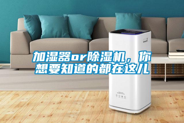 加濕器or除濕機，你想要知道的都在這兒