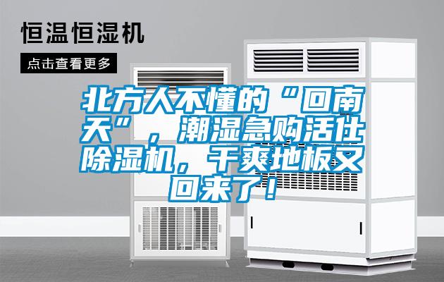 北方人不懂的“回南天”，潮濕急購活仕除濕機(jī)，干爽地板又回來了！