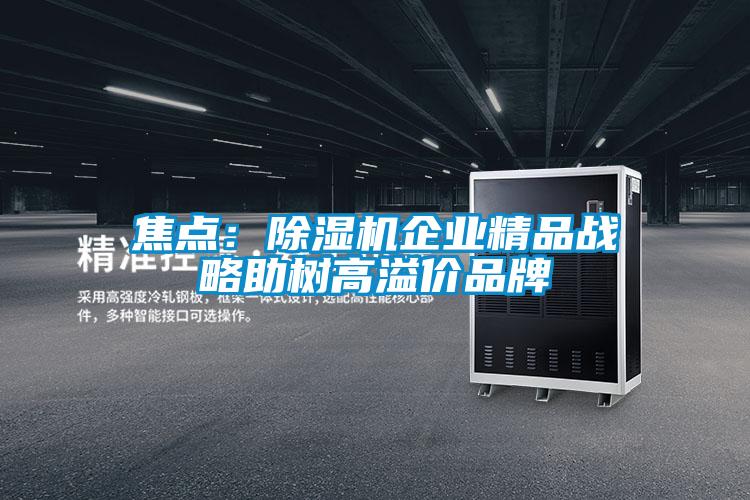 焦點:除濕機企業(yè)精品戰(zhàn)略助樹高溢價品牌
