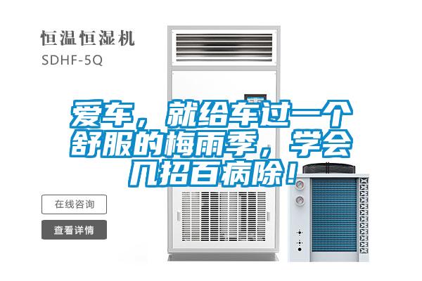 愛車，就給車過一個舒服的梅雨季，學會幾招百病除！