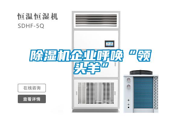 除濕機企業(yè)呼喚“領(lǐng)頭羊”
