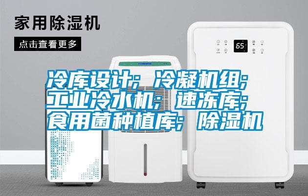 冷庫(kù)設(shè)計(jì); 冷凝機(jī)組; 工業(yè)冷水機(jī); 速凍庫(kù); 食用菌種植庫(kù); 除濕機(jī)