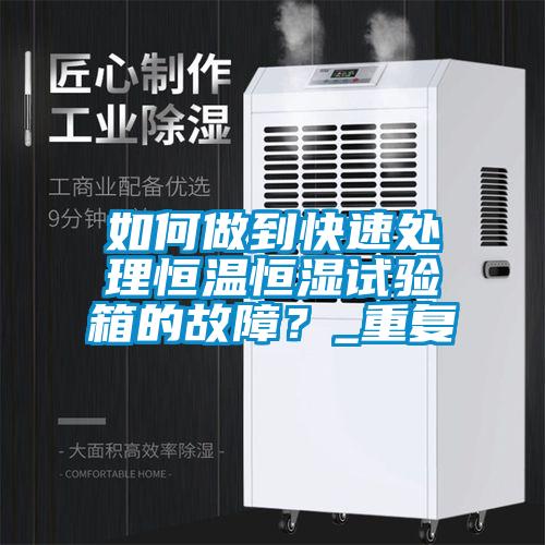 如何做到快速處理恒溫恒濕試驗箱的故障？_重復(fù)