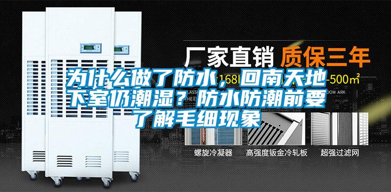 為什么做了防水，回南天地下室仍潮濕？防水防潮前要了解毛細(xì)現(xiàn)象