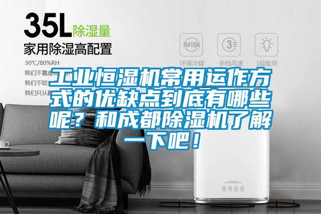 工業(yè)恒濕機常用運作方式的優(yōu)缺點到底有哪些呢？和成都除濕機了解一下吧！