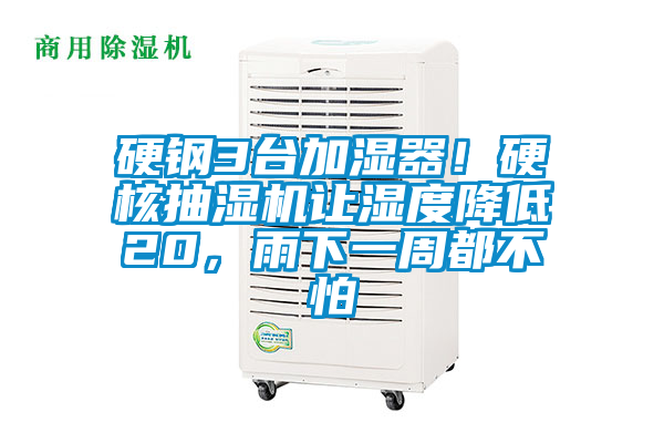 硬鋼3臺加濕器！硬核抽濕機讓濕度降低20，雨下一周都不怕