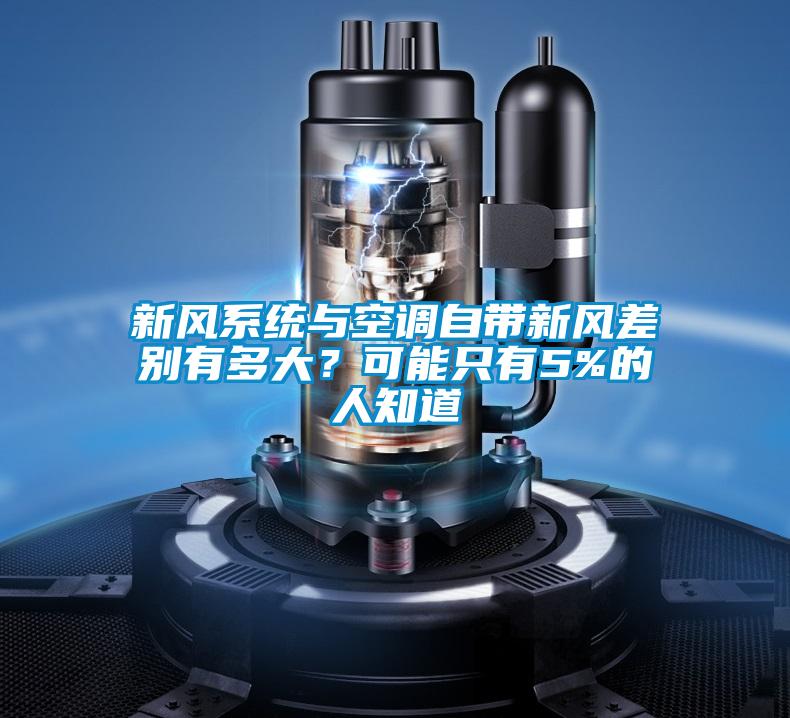 新風(fēng)系統(tǒng)與空調(diào)自帶新風(fēng)差別有多大？可能只有5%的人知道
